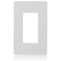 Faith 1-Gang Decorator Screwless Wall Plates, 4.68in x 2.93in, Fits GFCI, USB Receptacle, Dimmers, White SWP1-WH-01